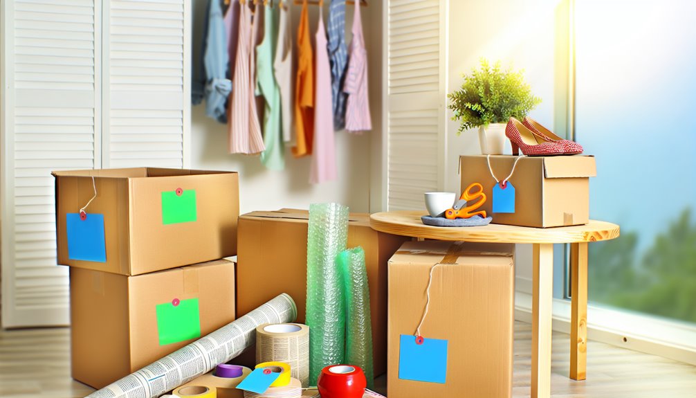 organize belongings by area